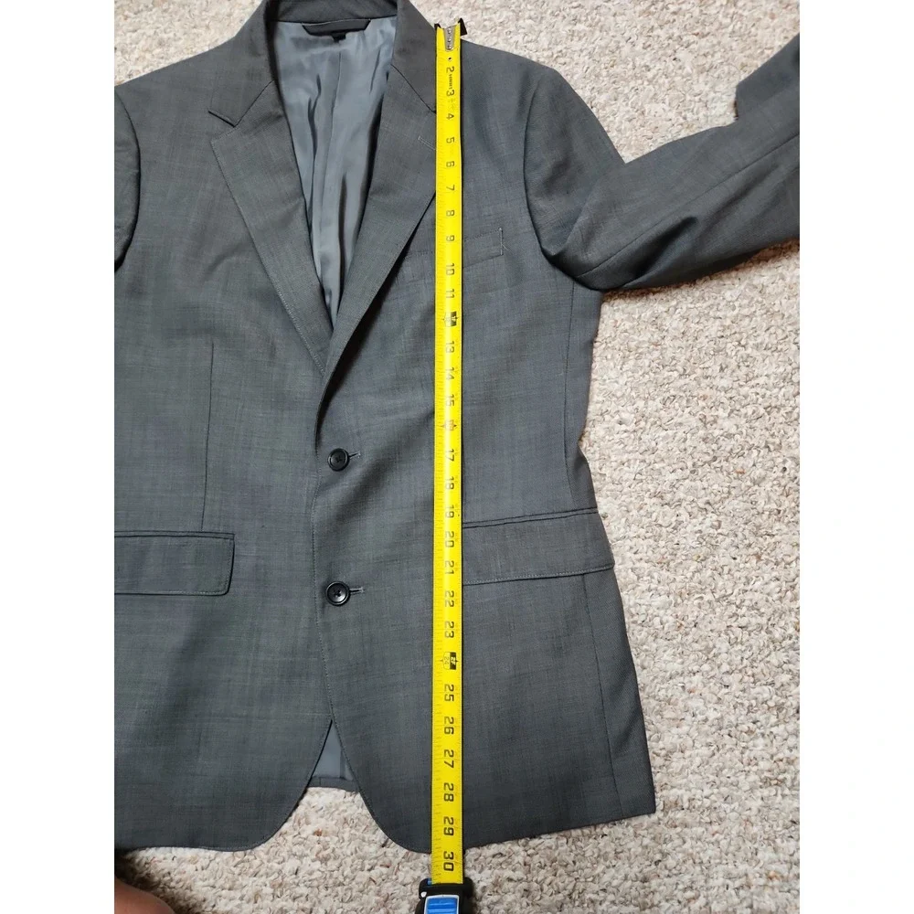 Bonobos Slim Fit Stitched Lapel Wool Blend Dual Vent Gray Blazer Jacket 40r
